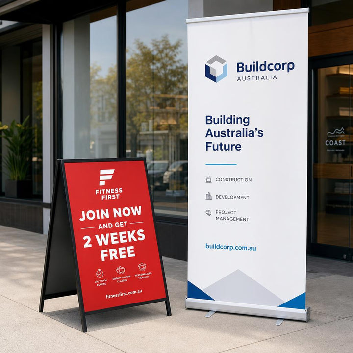 A-Frame Sandwich Boards vs Pull Up Banners