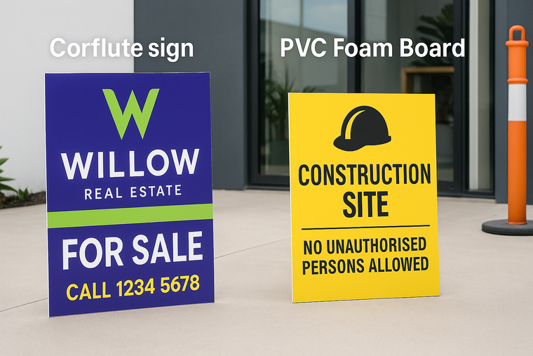 Corflute Signs vs PVC Foam Board