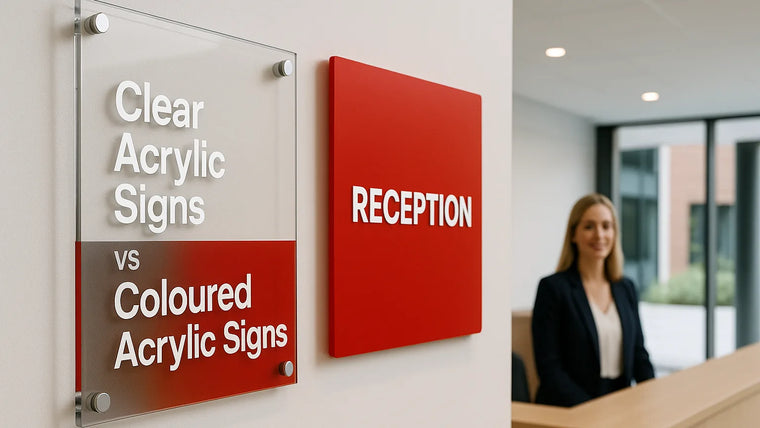Clear Acrylic Signs vs Coloured Acrylic Signs hero image