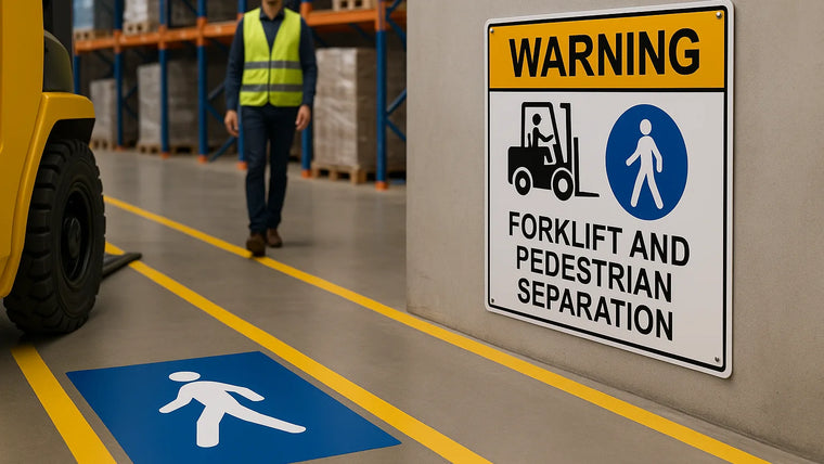 Forklift and Pedestrian Separation Signage hero image