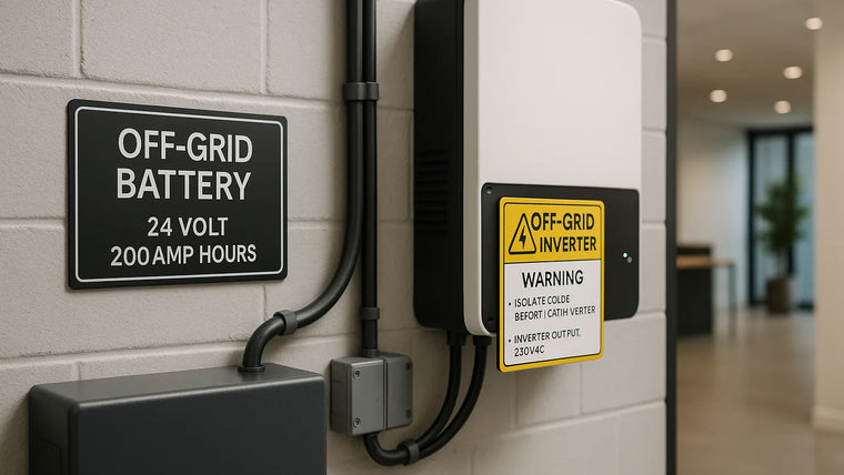 Off-Grid Battery and Inverter Labels Explained hero image