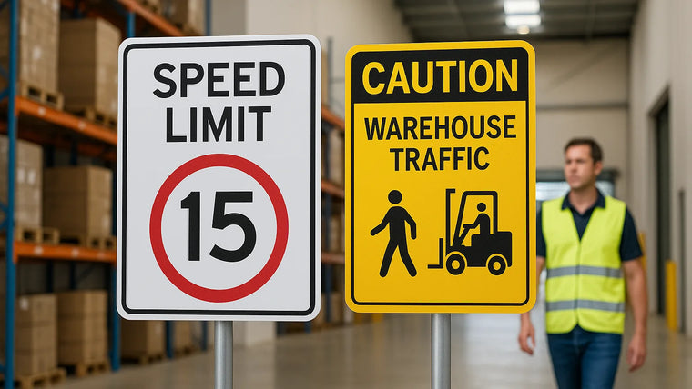 Warehouse Speed Limit and Traffic Signs hero image