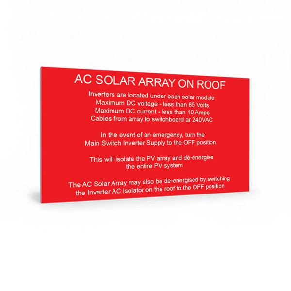 AC Solar Array on Roof
