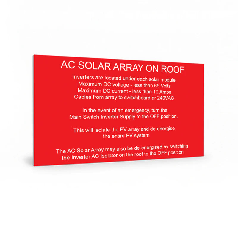 AC Solar Array on Roof