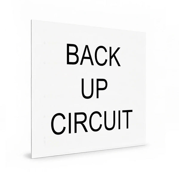 Back Up Circuit - White and Black