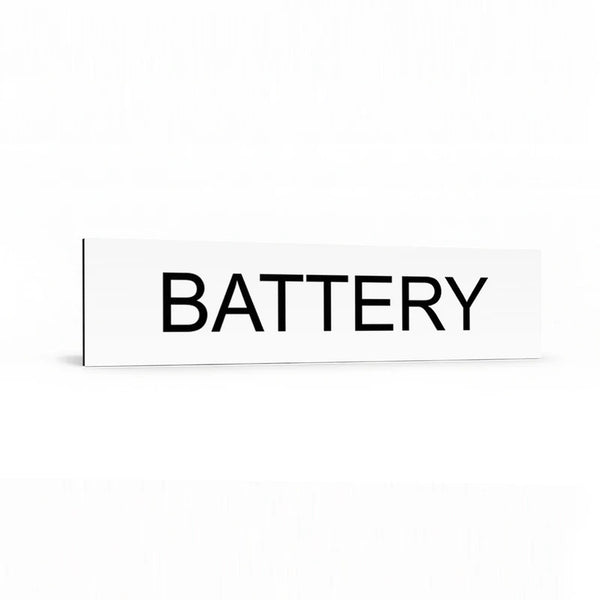 Battery Identification Label for Electrical Installations