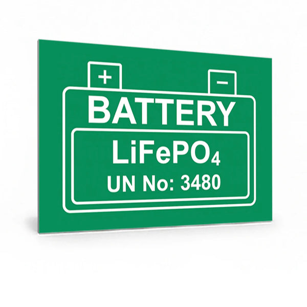 Battery Chemistry LiFePO4 3480 Label