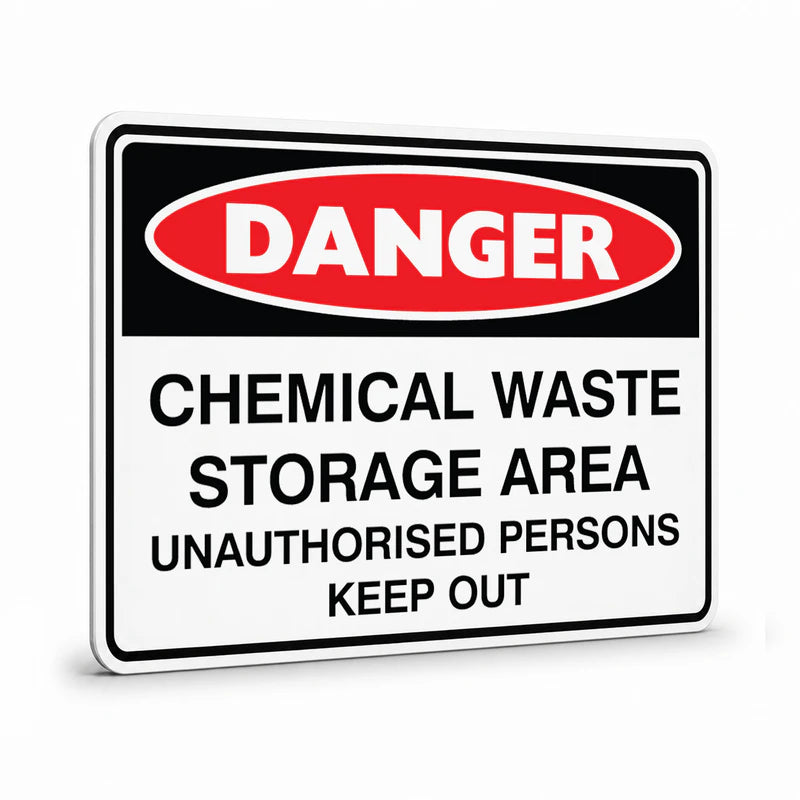 Danger Chemical Waste Storage Sign