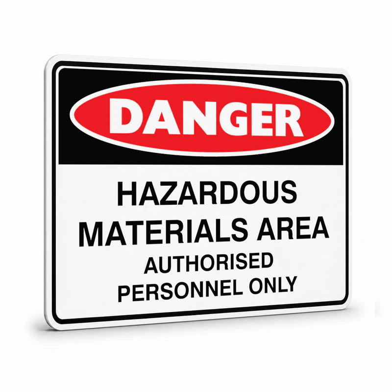 Danger - Hazardous Materials Area Sign