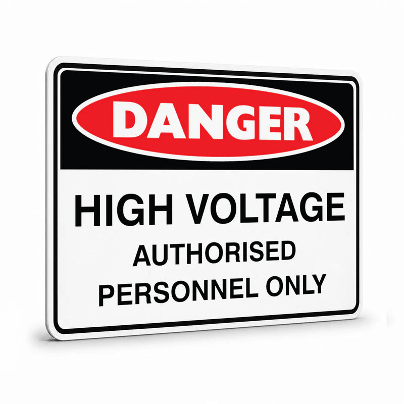 Danger - High Voltage Authorised Personnel Sign