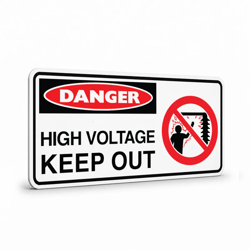 Danger - High Voltage Within Keep Out Sign