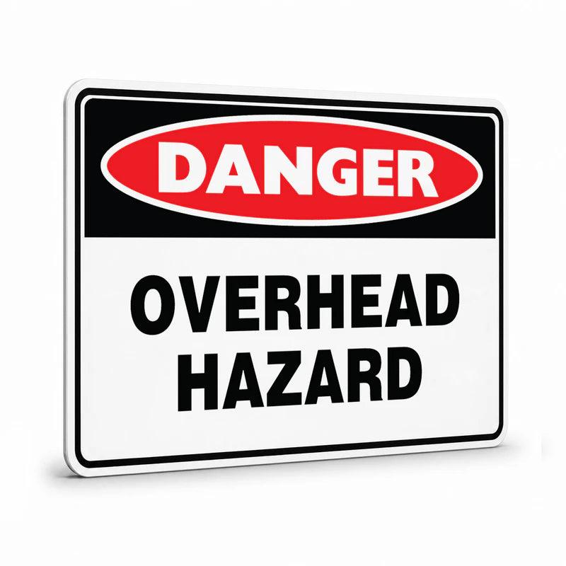 Danger - Overhead Hazard Sign
