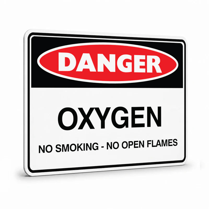 Danger - Oxygen Sign