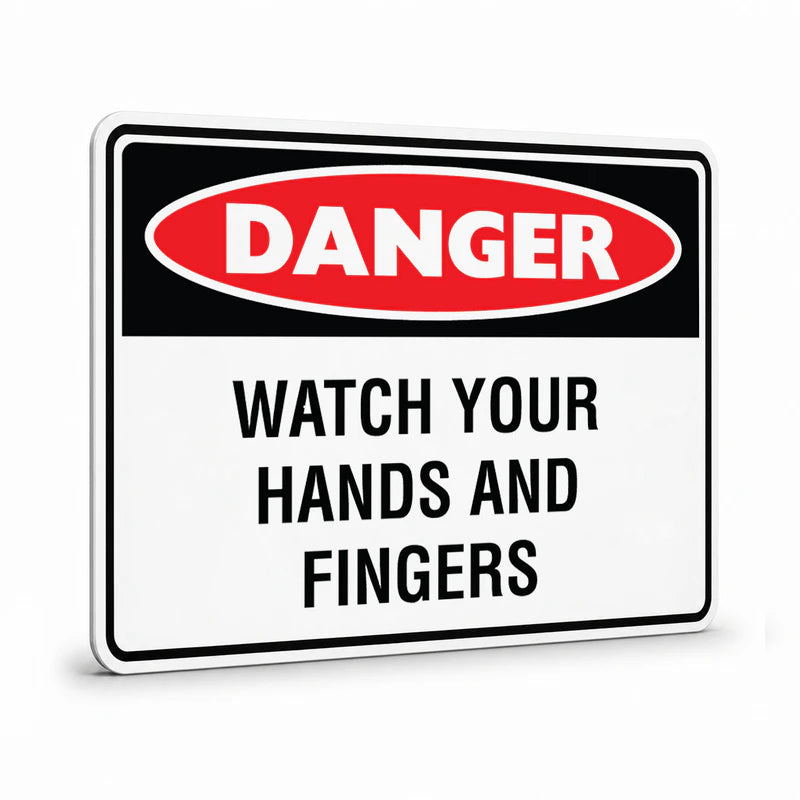 Danger - Watch Your Hands And Feet Sign