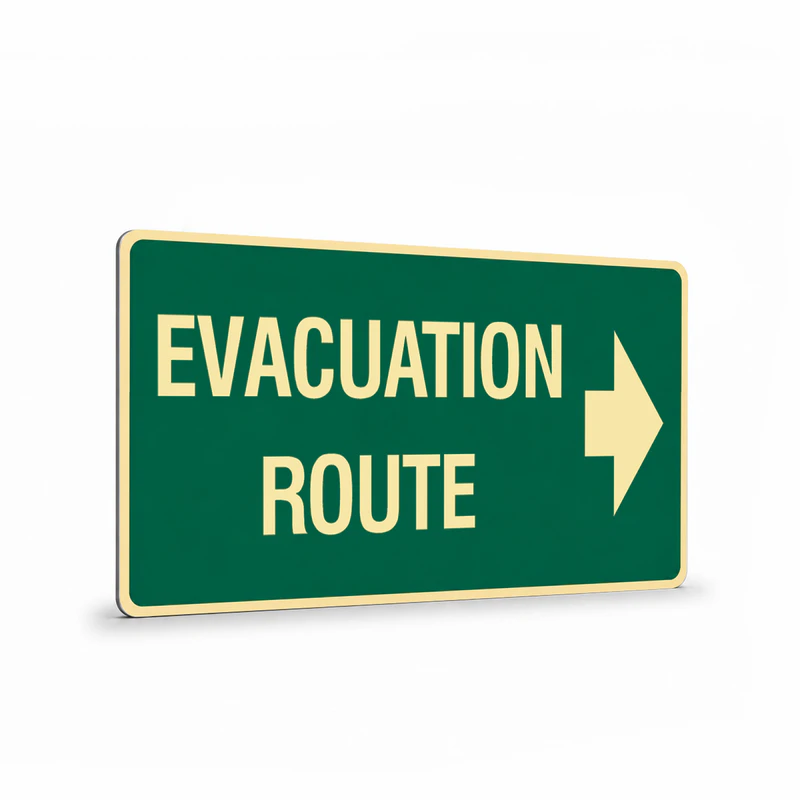 Exit & Evacuation - Evacuation Route Right Arrow Sign