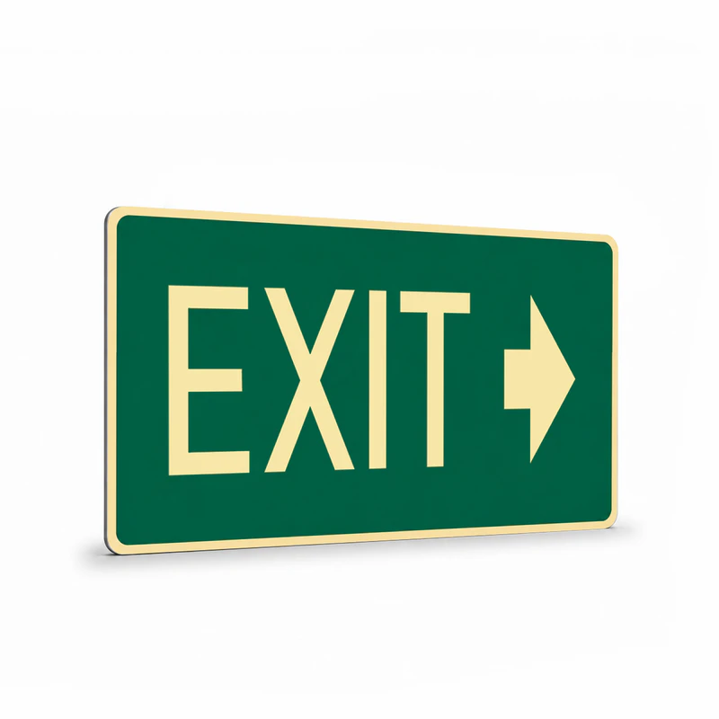 Exit & Evacuation - Exit Right Arrow Sign