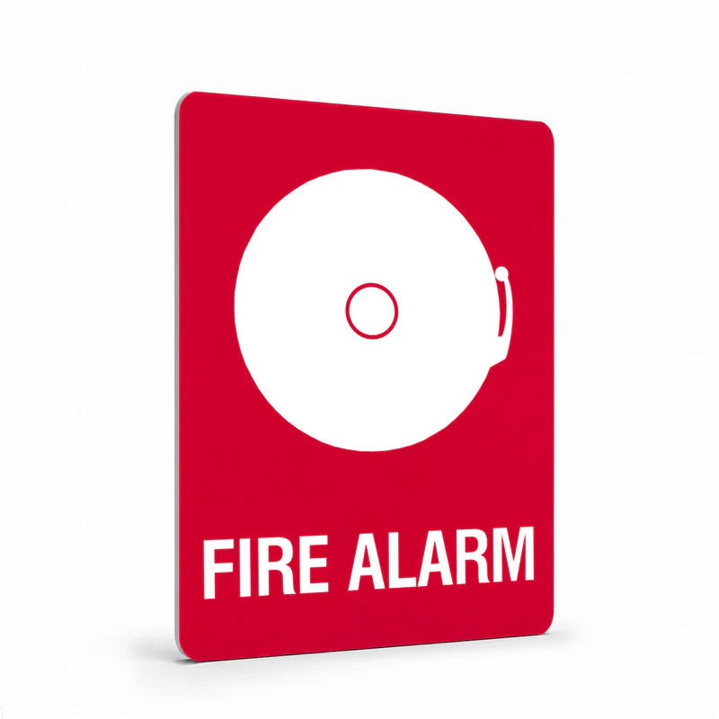 Fire Safety Equipment - Fire Alarm with symbol Sign
