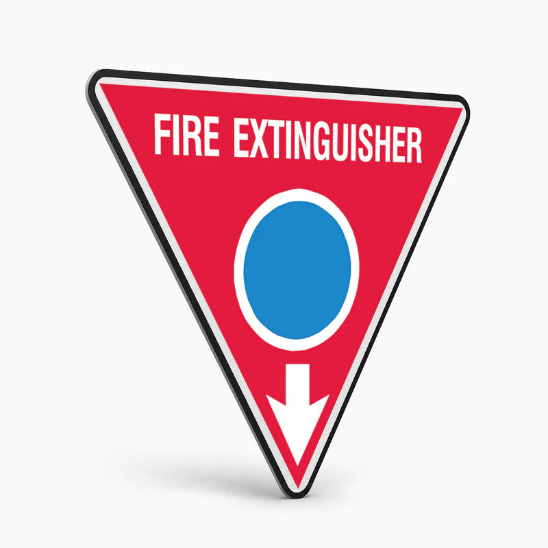 Fire Safety Equipment - Fire Extinguisher Blue Dot Sign