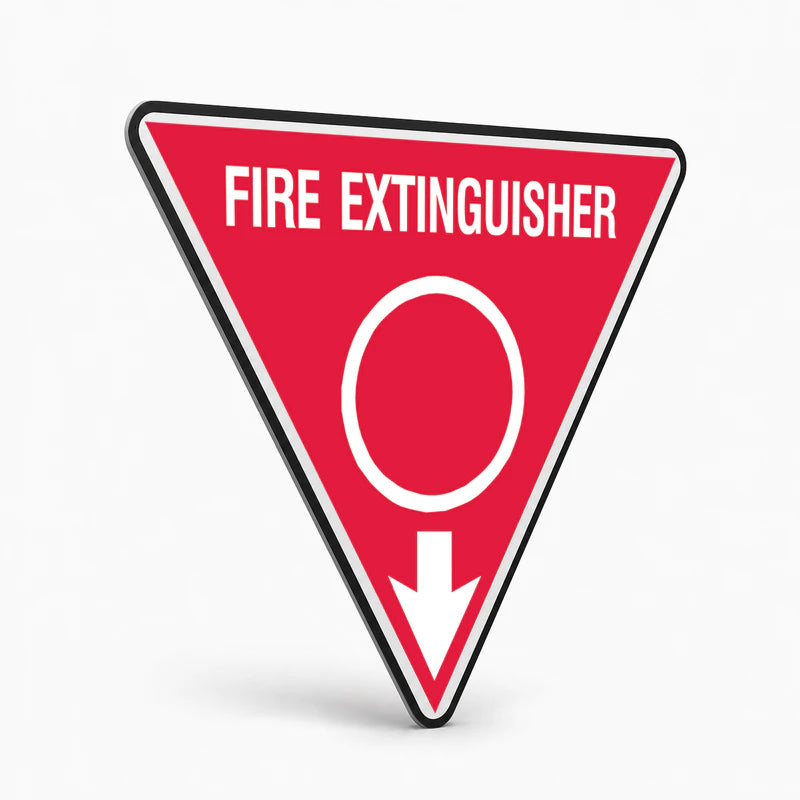 Fire Safety Equipment - Fire Extinguisher Red Dot Sign