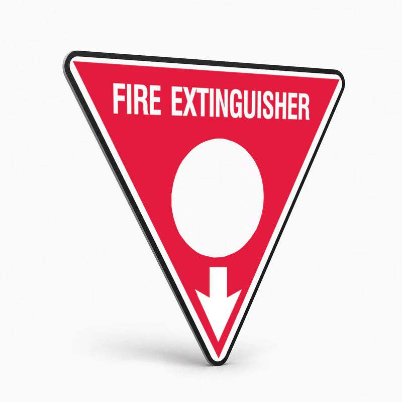 Fire Safety Equipment - Fire Extinguisher White Dot Sign