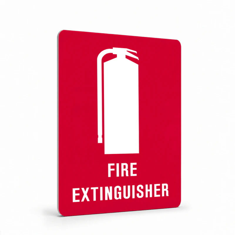 Fire Safety Equipment - Fire Extinguisher with symbol Sign