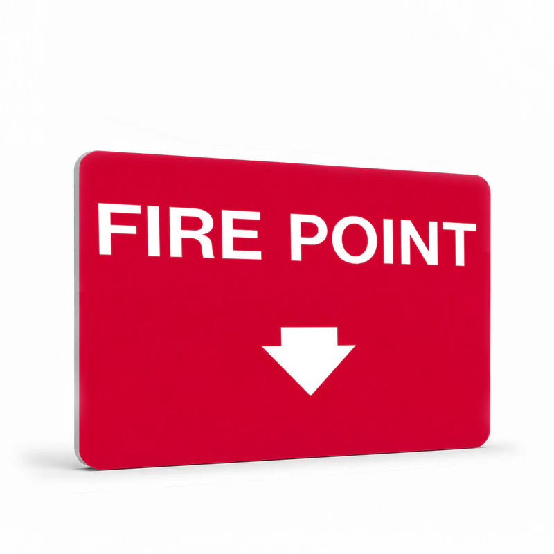 Fire Safety Equipment - Fire Point below Sign