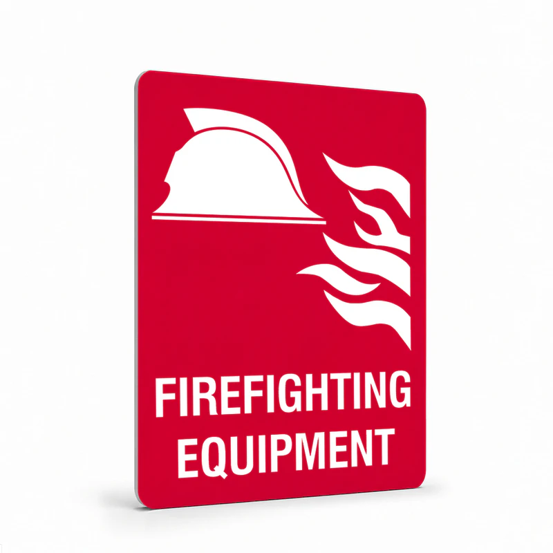 Fire Safety Equipment - Firefighter Equipment Sign