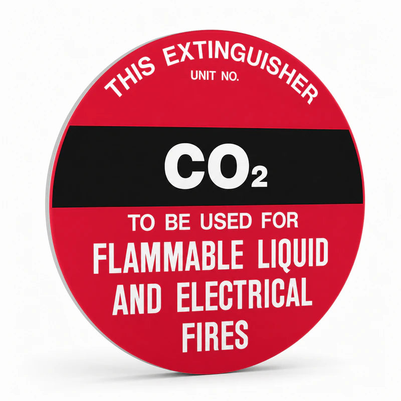Fire Safety Equipment - This Extinguisher CO2 Sign