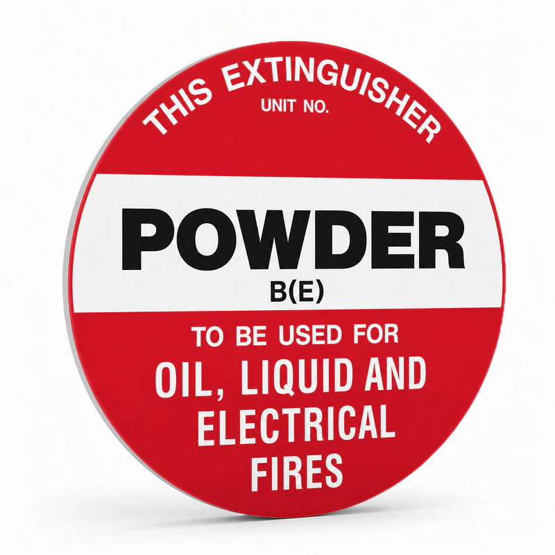 Fire Safety Equipment - This Extinguisher Powder BE Sign
