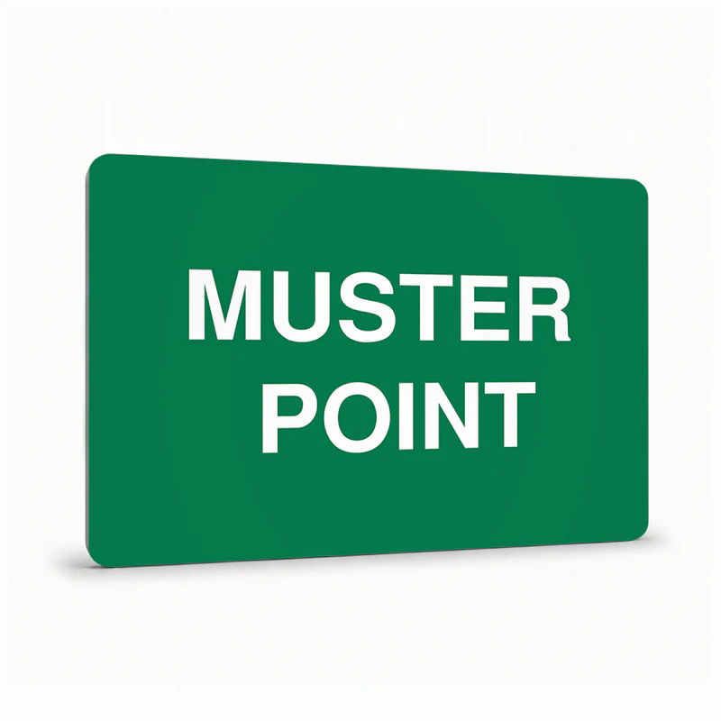 First Aid And Emergency - Muster Point Sign
