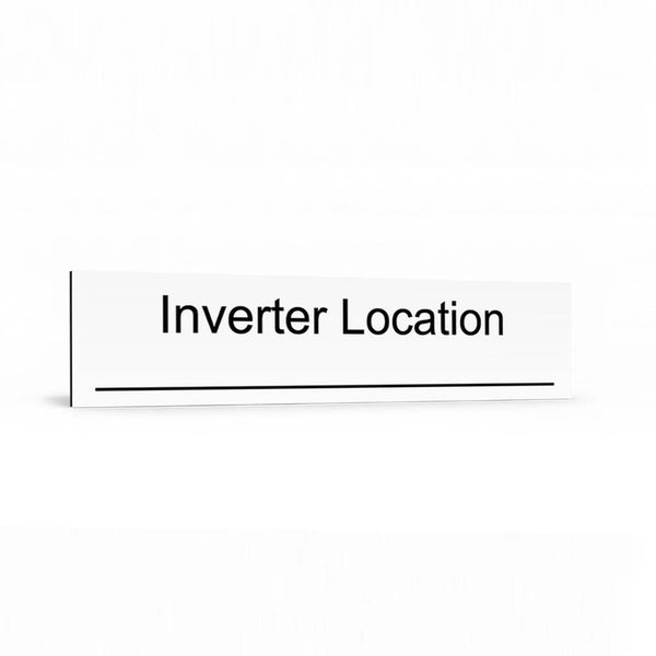 Inverter Location Label - Durable Traffolyte Material