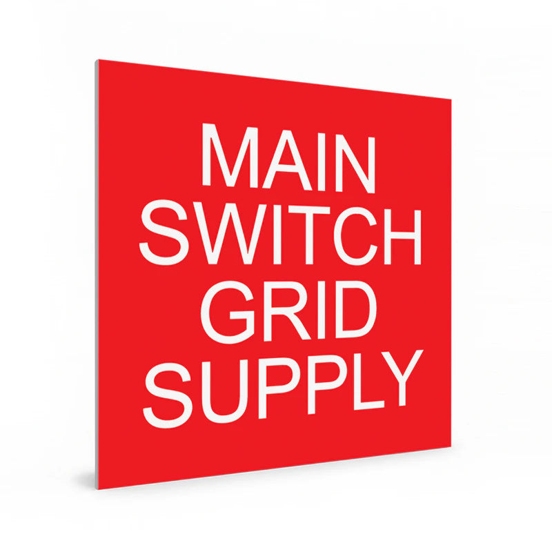 Main Switch Grid Supply - Red & White
