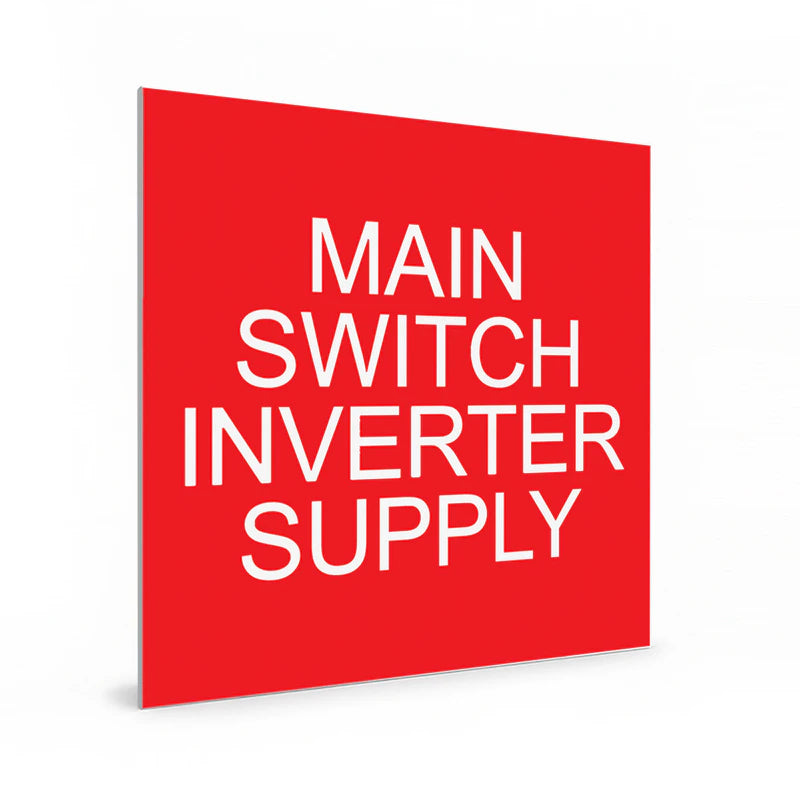 Main Switch Inverter Supply - Red & White
