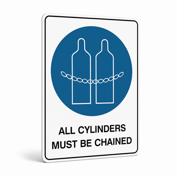 Mandatory - All Cylinders Must Be Chained Sign