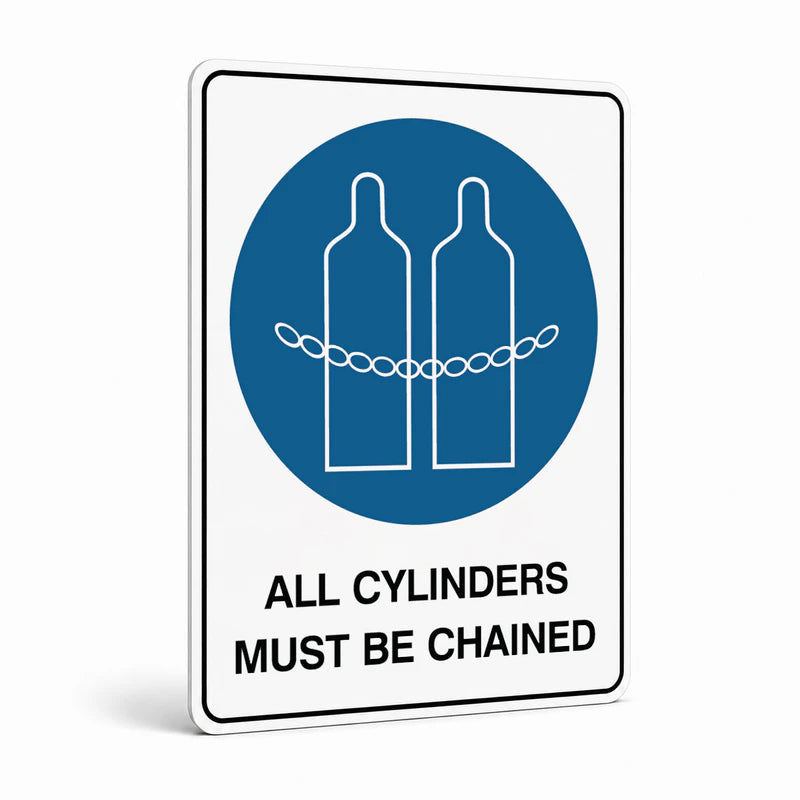 Mandatory - All Cylinders Must Be Chained Sign