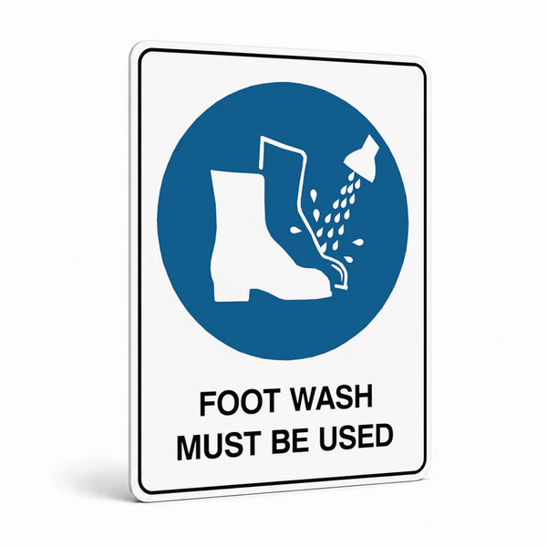 Mandatory - Foot Wash Sign