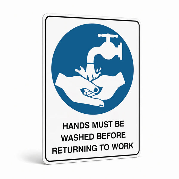 Mandatory - Hands Must Be Washed Sign
