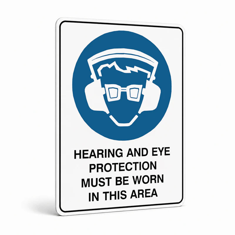 Mandatory - Hearing And Eye Protection Area Sign