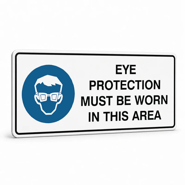 Mandatory Landscape - Eye Protection Area Sign