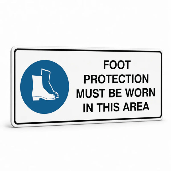 Mandatory Landscape - Foot Protection Area Sign