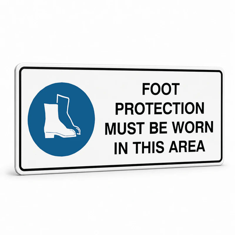 Mandatory Landscape - Foot Protection Area Sign