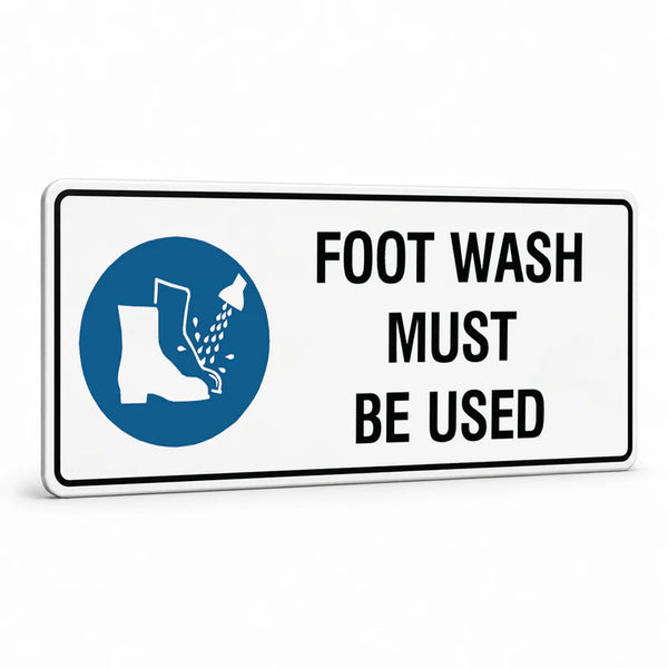 Mandatory Landscape - Foot Wash Sign