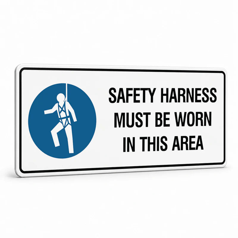 Mandatory Landscape - Safety Harness Area Sign