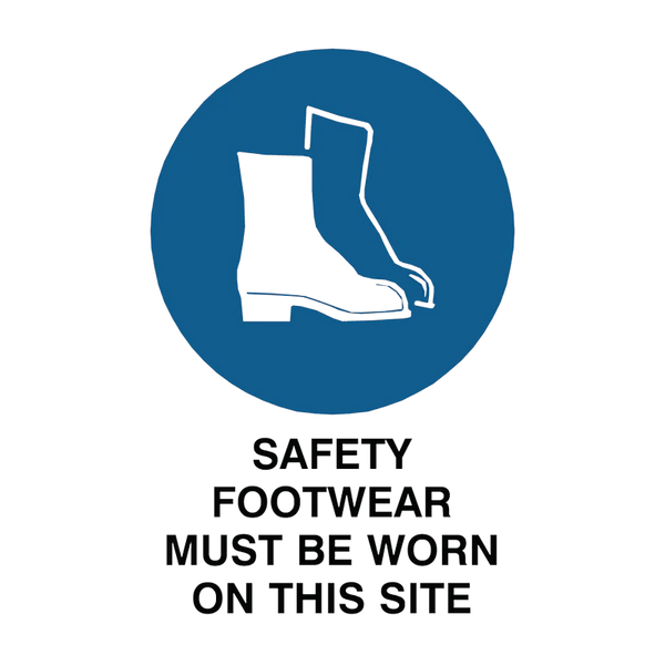 Mandatory - Safety Footwear On Site Sign