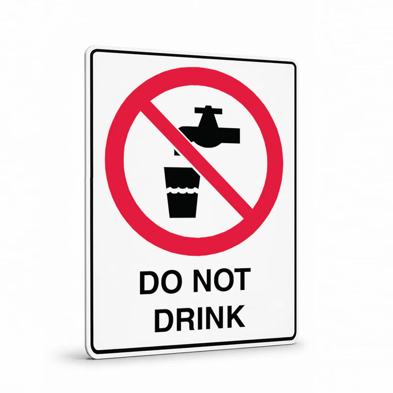 Prohibition - Do Not Drink Sign