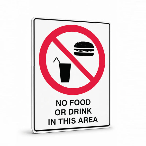 Prohibition - No Food Or Drink Area Sign
