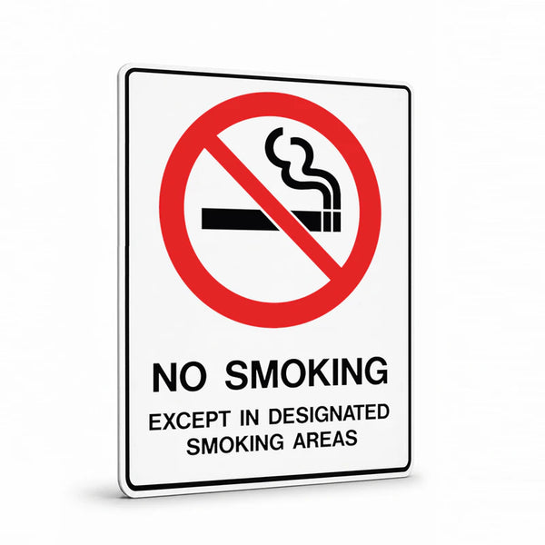 Prohibition - No Smoking Except In Smoking Area Sign