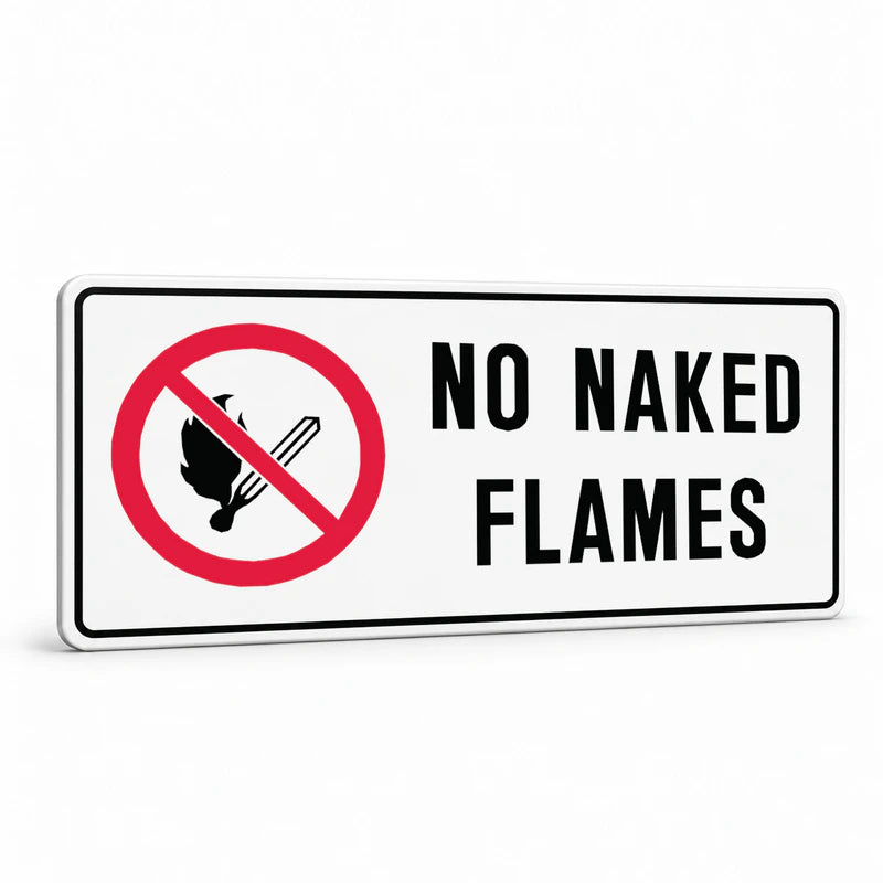 Prohibition No Smoking - No Naked Flames Sign
