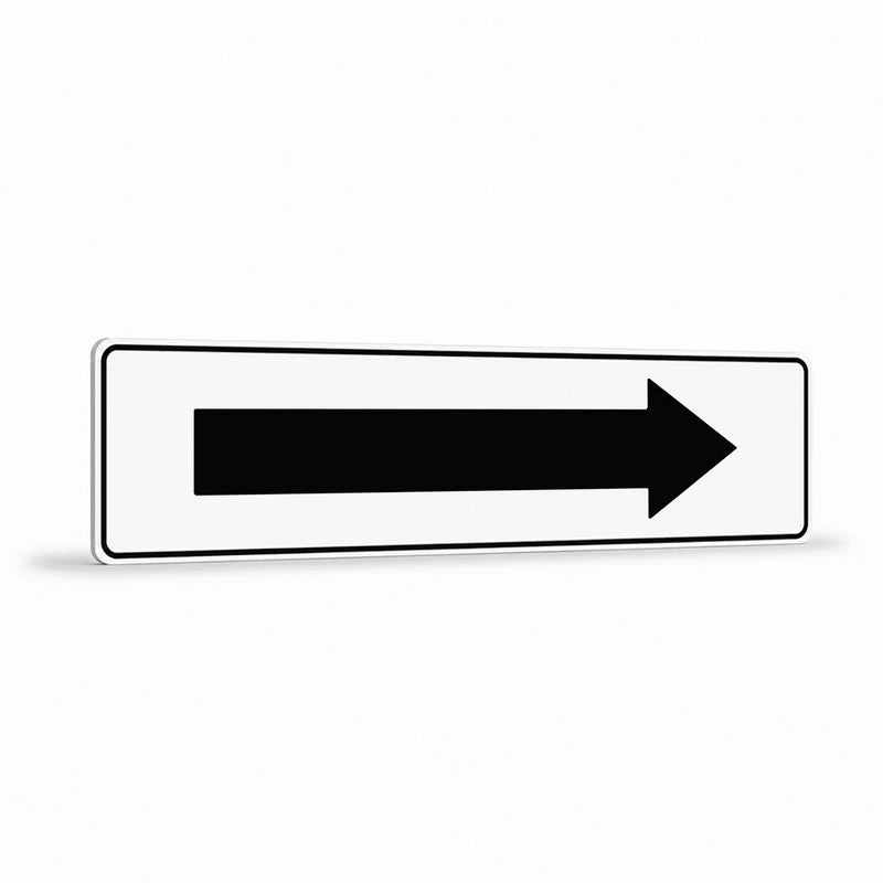 Property - Black Arrow White Background narrow Sign