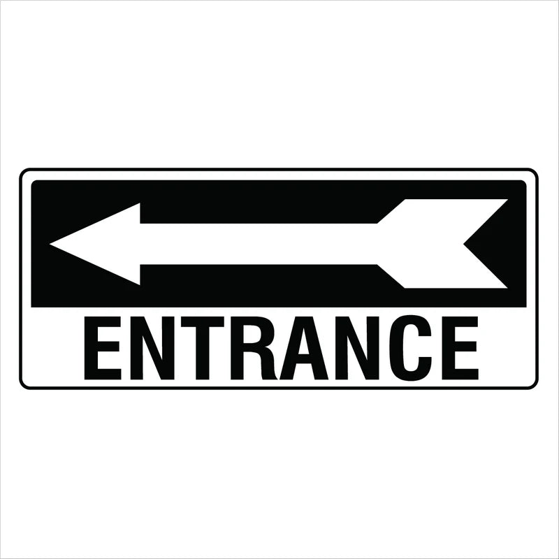 Property - Entrance Left Arrow Sign